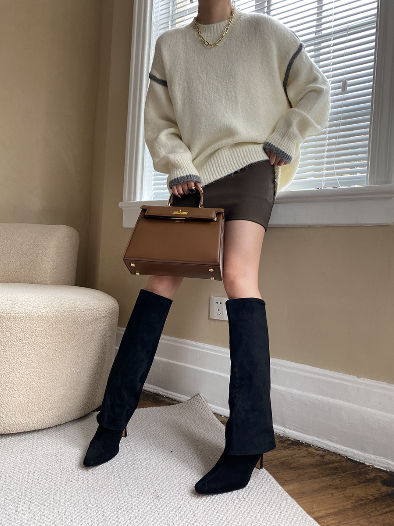 フェイクレザーミニスカート