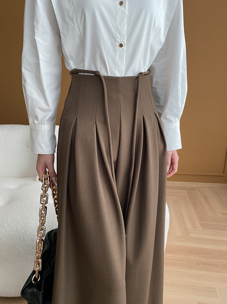 【10/31(金)PM12:00~販売START】タックデザインハイウエストワイドパンツ