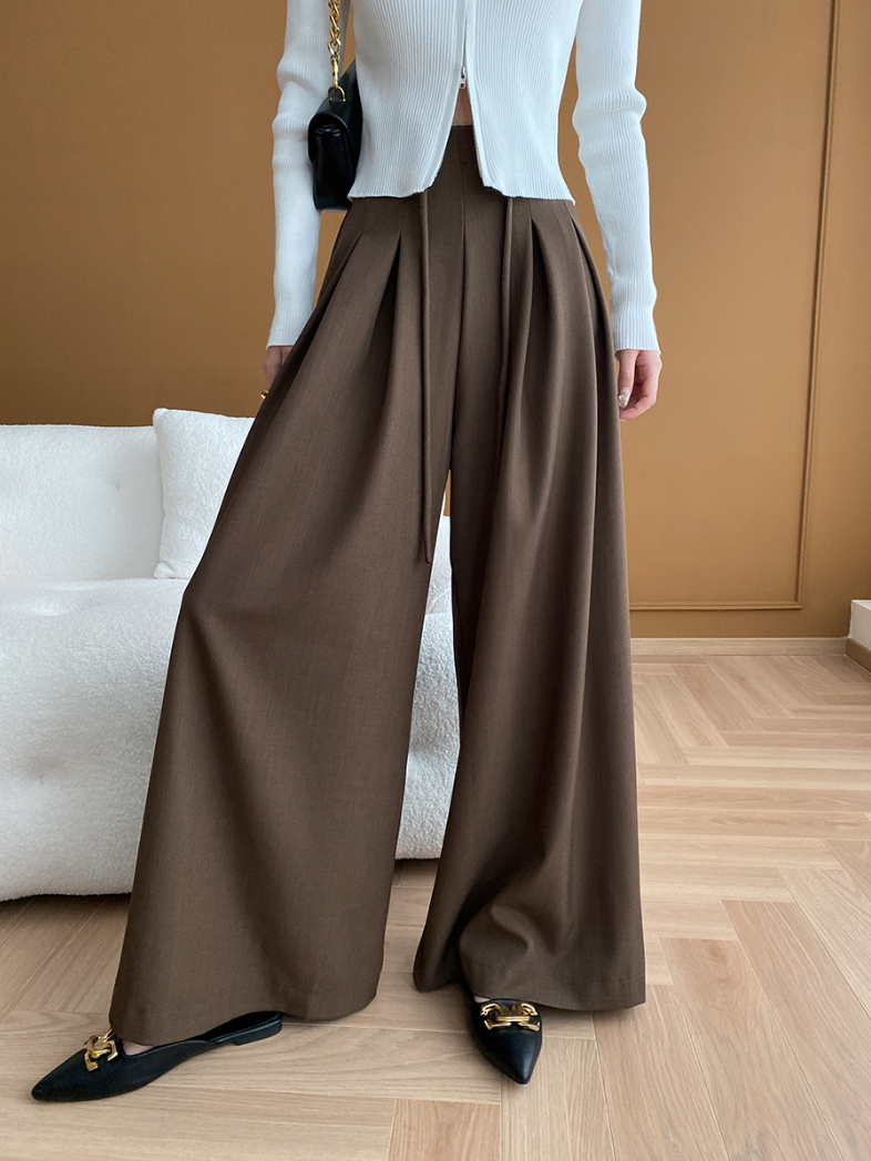 【10/31(金)PM12:00~販売START】タックデザインハイウエストワイドパンツ