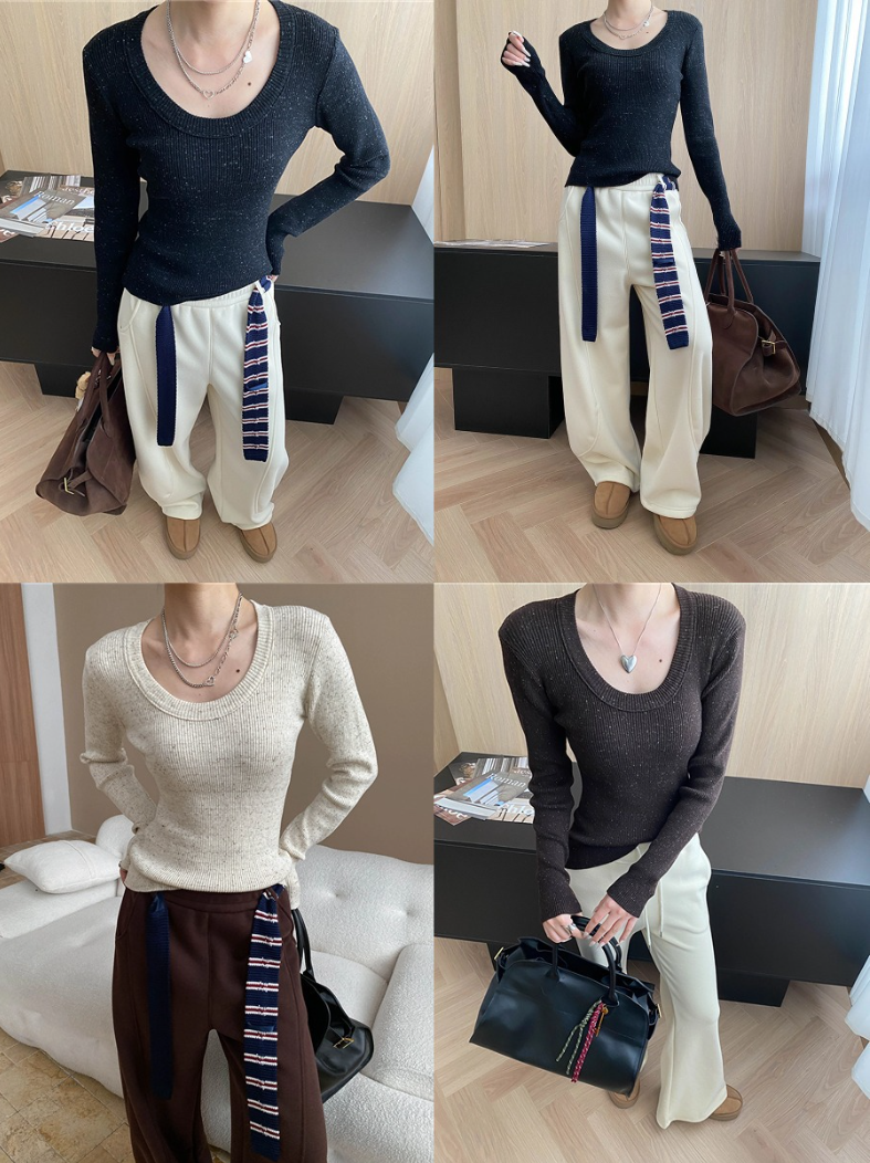 【11/7(金)PM12:00~販売START】ネップリブタイトニットトップス