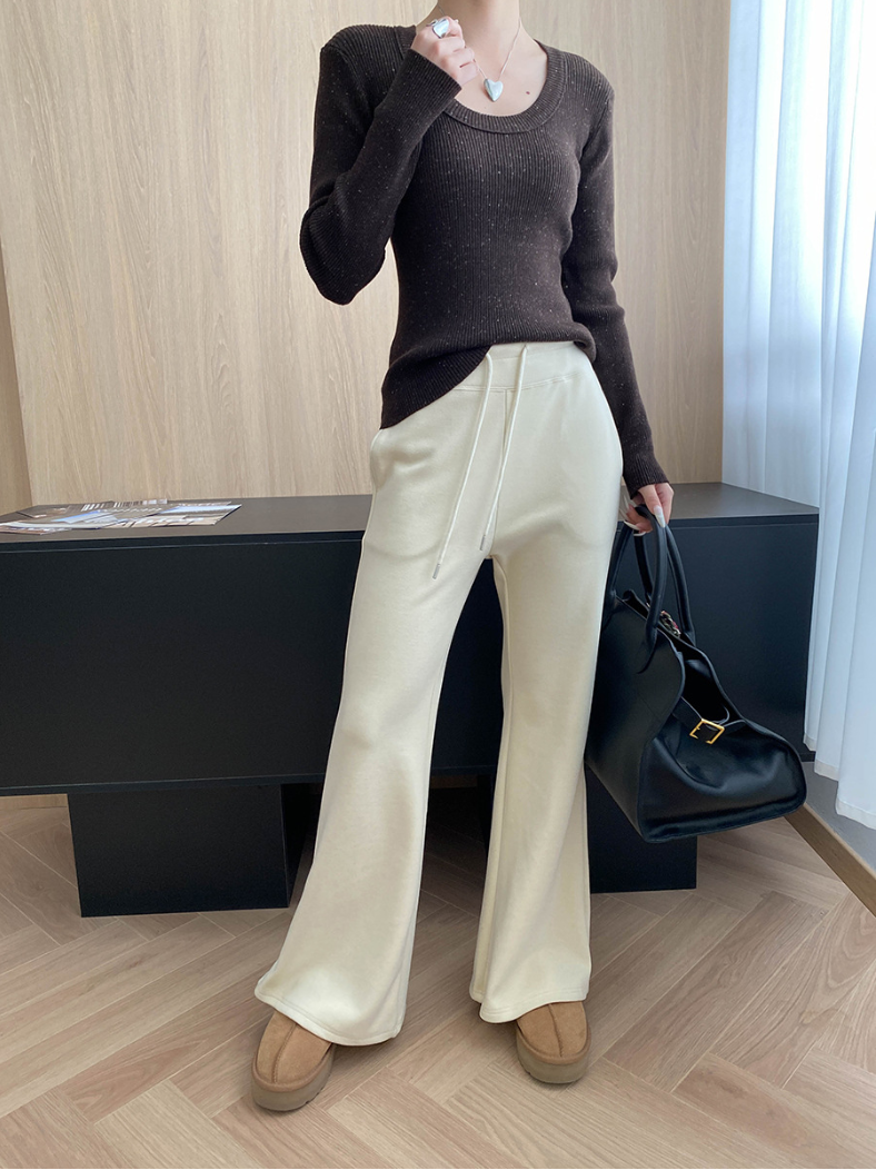 【即納】ネップリブタイトニットトップス