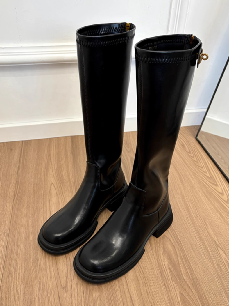 【11/7(金)PM12:00~販売START】厚底レザーロングブーツ