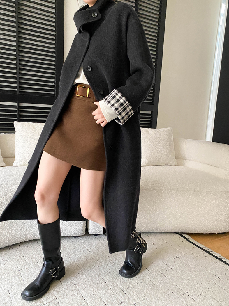 【11/28(金)PM12:00~販売START】ベルト付きウールライクミニスカート