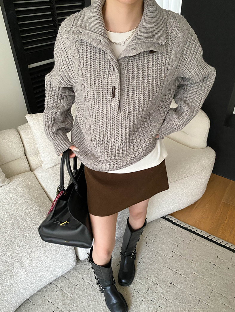 【11/28(金)PM12:00~販売START】ベルト付きウールライクミニスカート