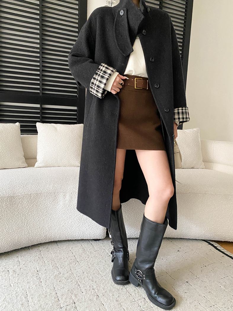 【11/28(金)PM12:00~販売START】ベルト付きウールライクミニスカート