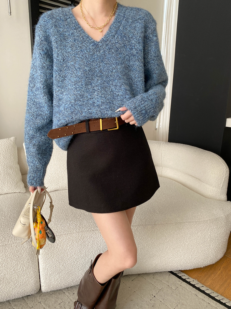 【11/28(金)PM12:00~販売START】ベルト付きウールライクミニスカート