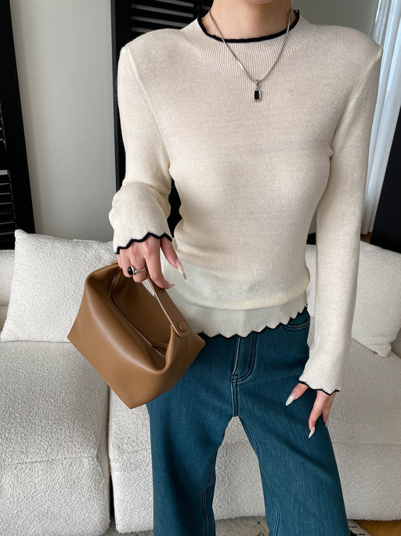 【11/28(金)PM12:00~販売START】コントラストメロウスリムニット