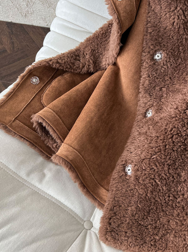 ボアタッチフェイクムートンジャケット