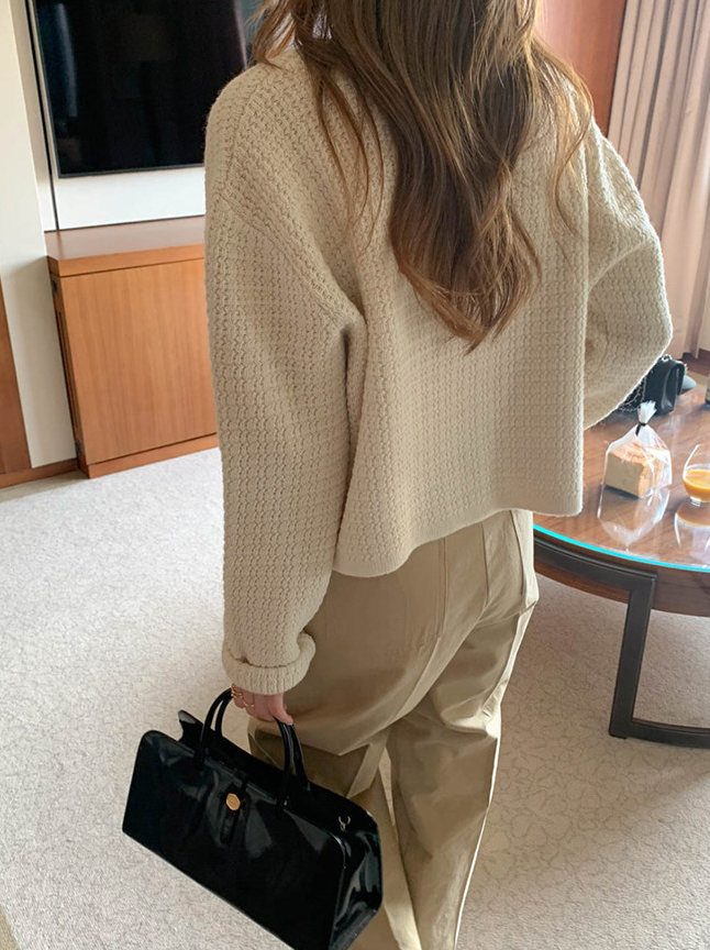 ヴィンテージコントラストニットカーディガン