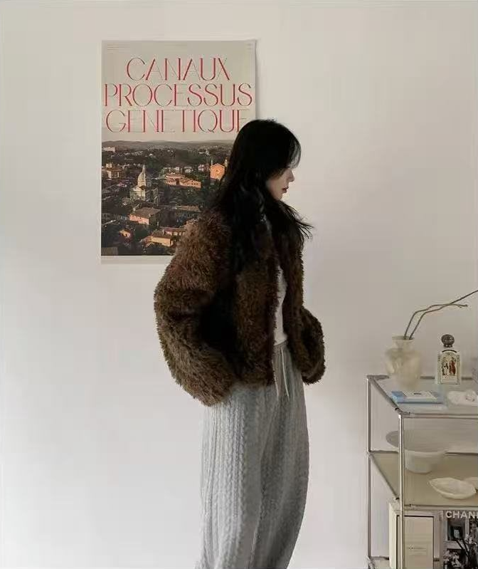 ショートフェイクファージャケット