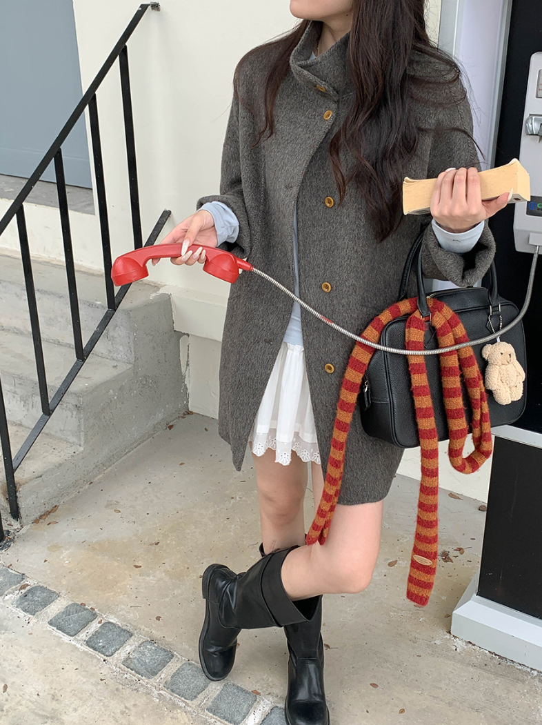 【12/19(金)PM12:00~販売START】クラシックスタンドネックウールハーフコート