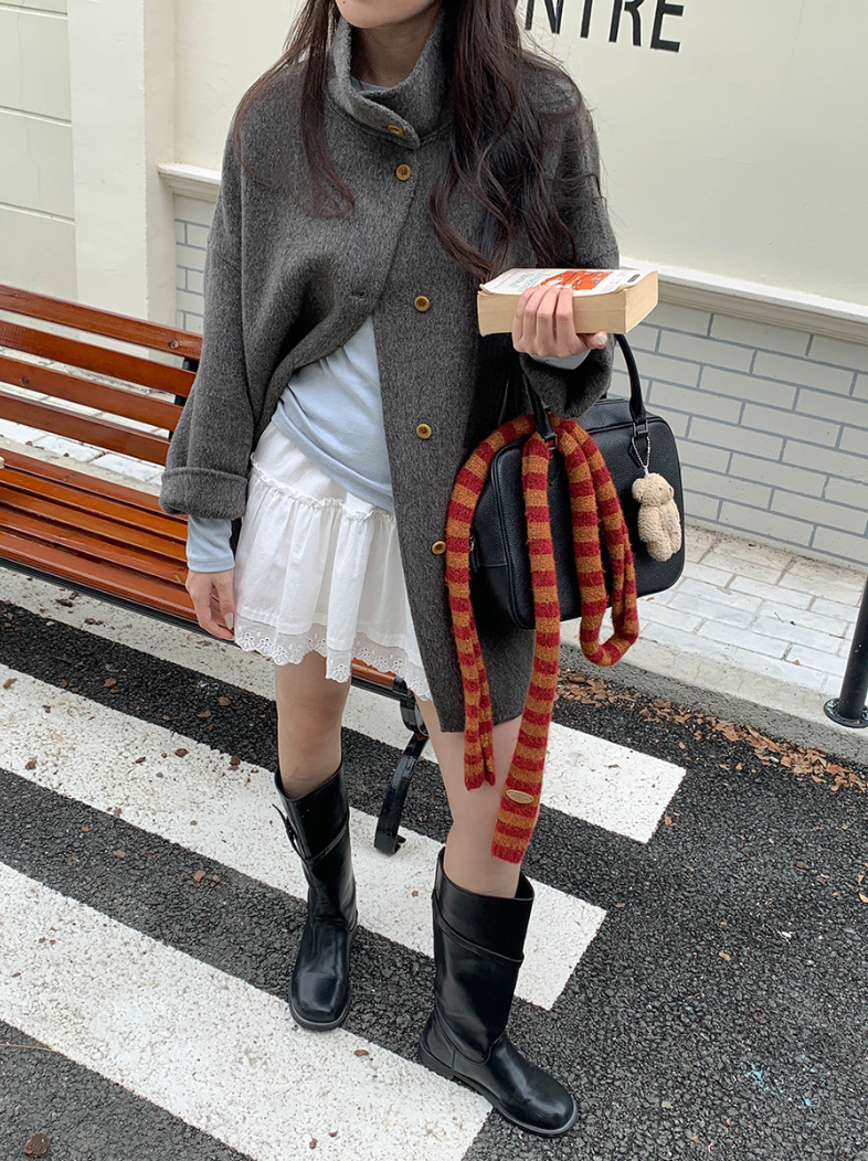 【12/19(金)PM12:00~販売START】クラシックスタンドネックウールハーフコート