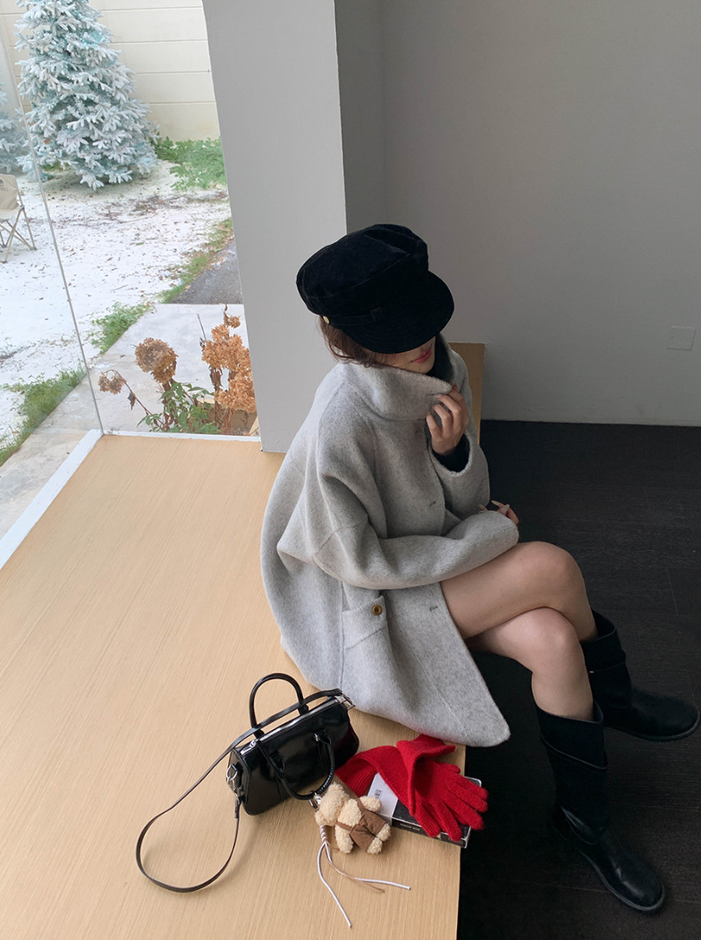 【12/19(金)PM12:00~販売START】クラシックスタンドネックウールハーフコート