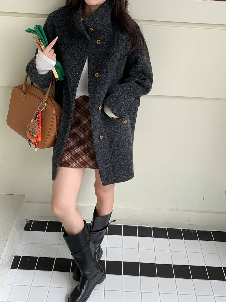 【12/19(金)PM12:00~販売START】クラシックスタンドネックウールハーフコート