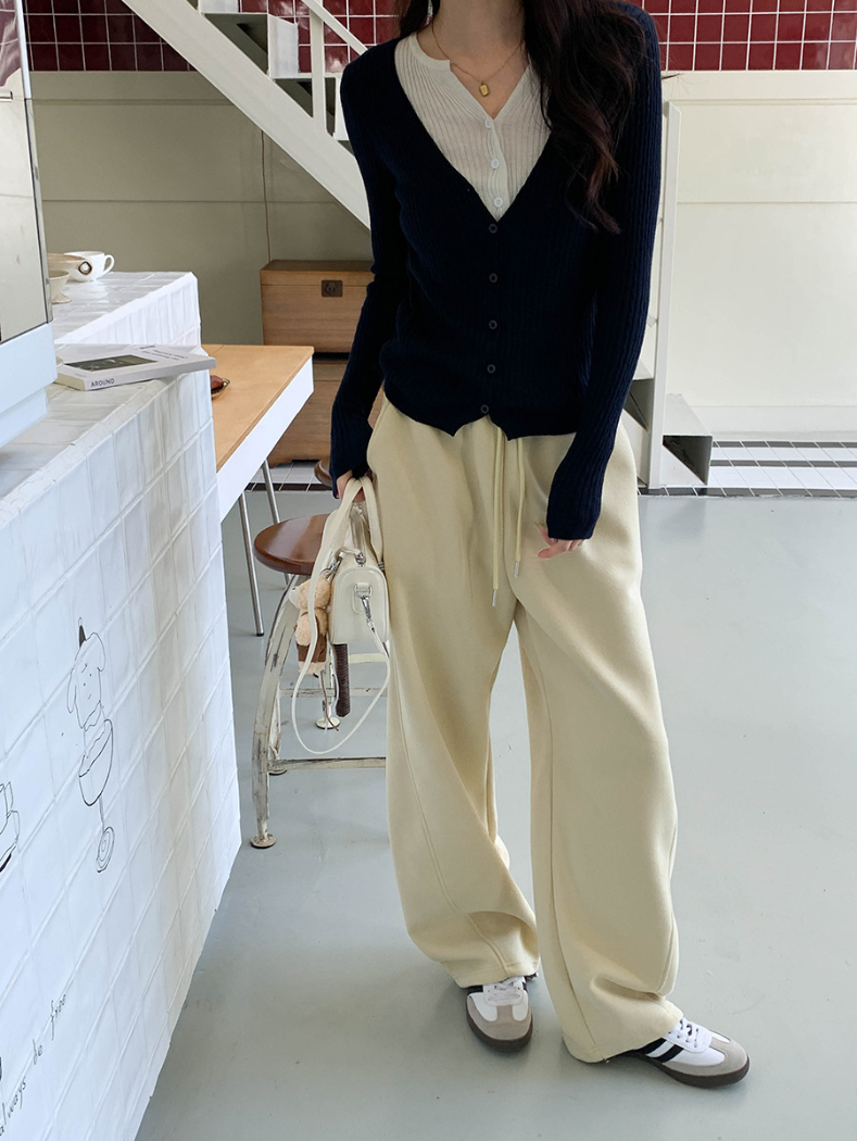 【一部即納】レイヤードデザインリブニット