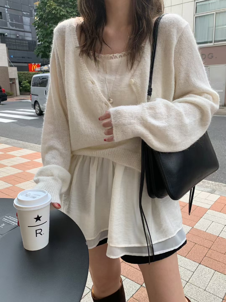 Set fair対象 | 27日(金)0:00~【即納】ソフトエアリーニットカーディガン