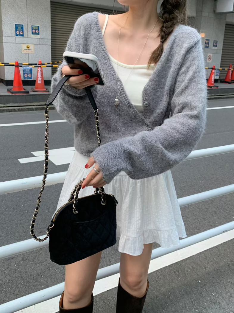 【即納】ソフトエアリーニットカーディガン