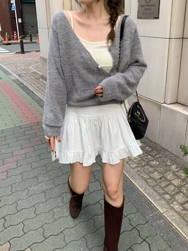 【即納】ソフトエアリーニットカーディガン