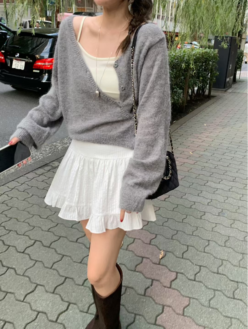 【即納】ソフトエアリーニットカーディガン