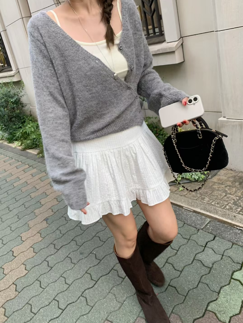 【即納】ソフトエアリーニットカーディガン