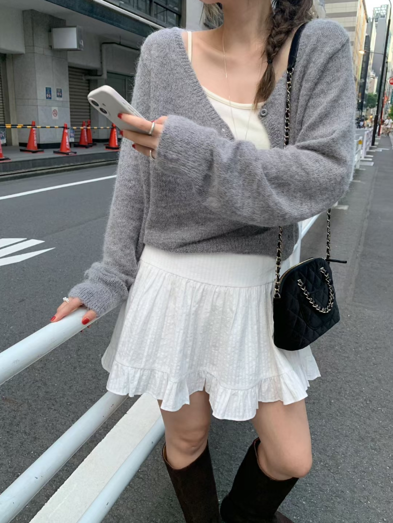 【即納】ソフトエアリーニットカーディガン