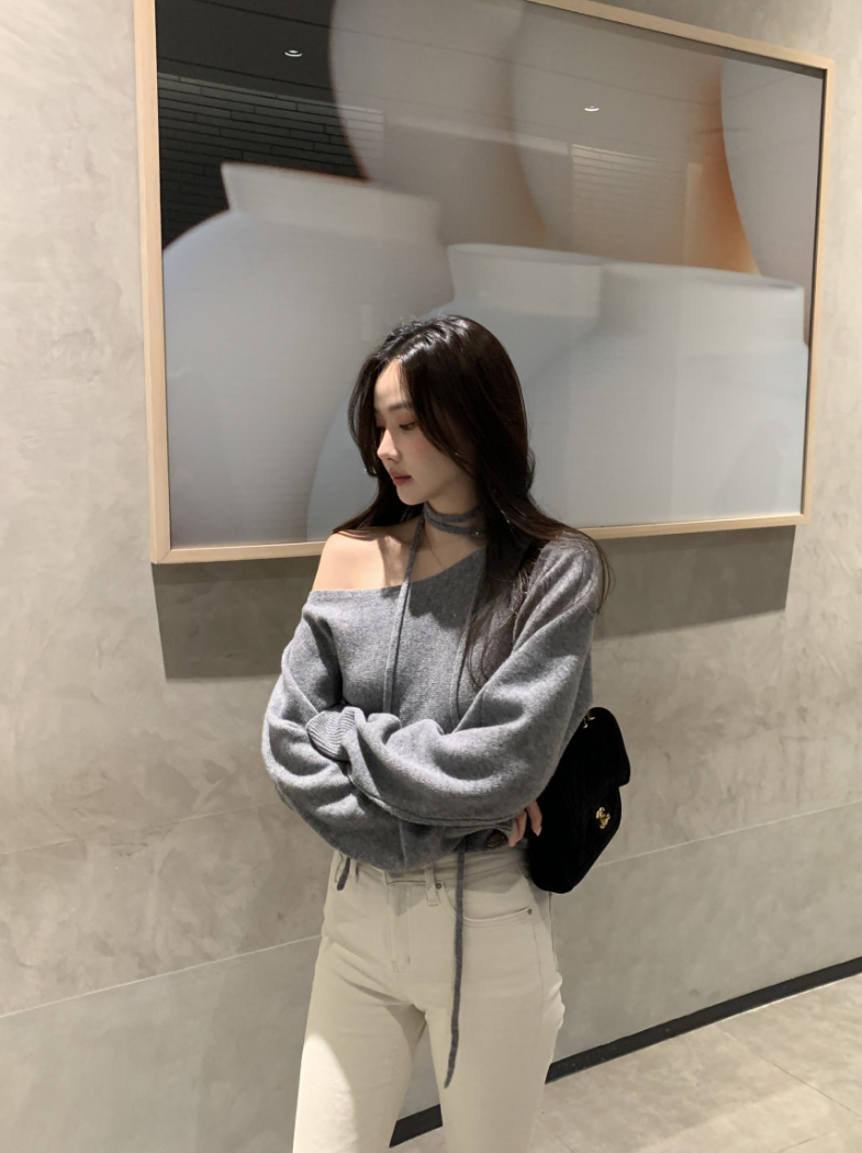 【即納】ネックストラップワンショルトップス