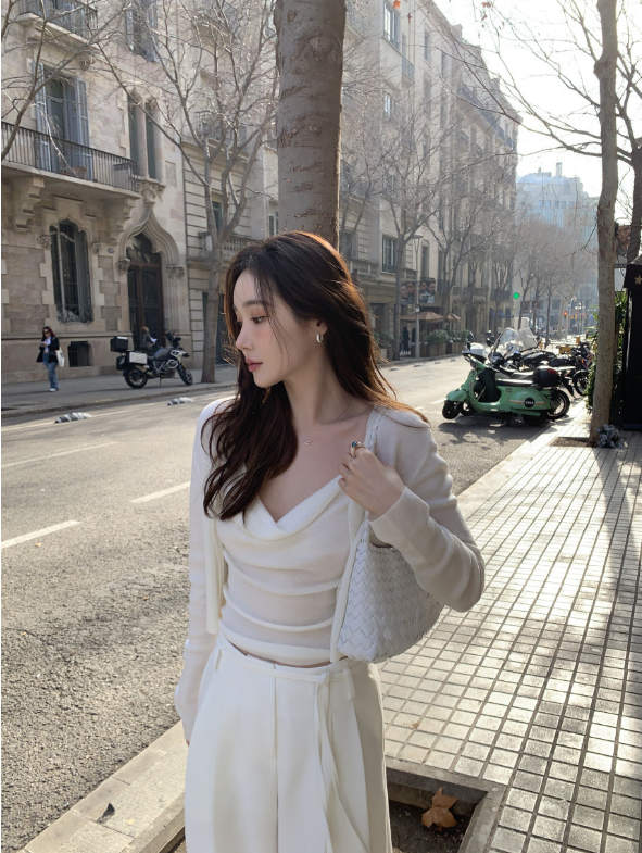 【一部即納】ドレープネックニットキャミセット