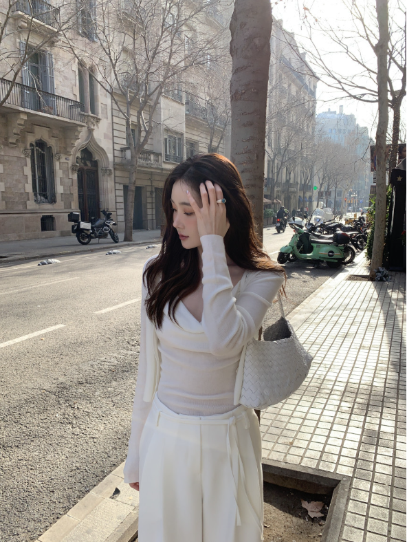 【一部即納】ドレープネックニットキャミセット