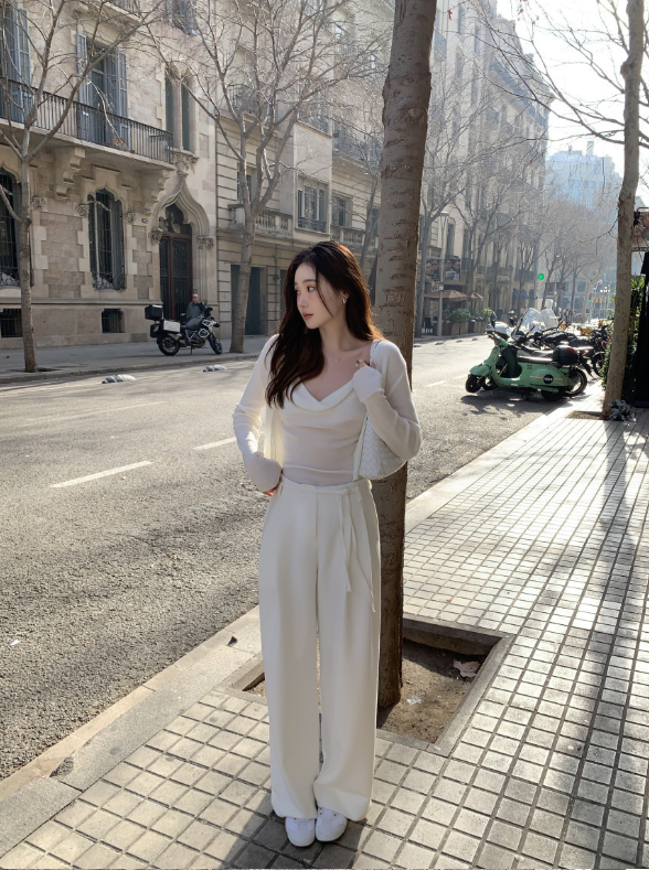 【一部即納】ドレープネックニットキャミセット