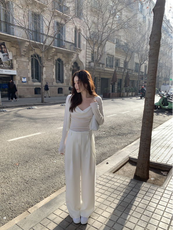 【一部即納】ドレープネックニットキャミセット