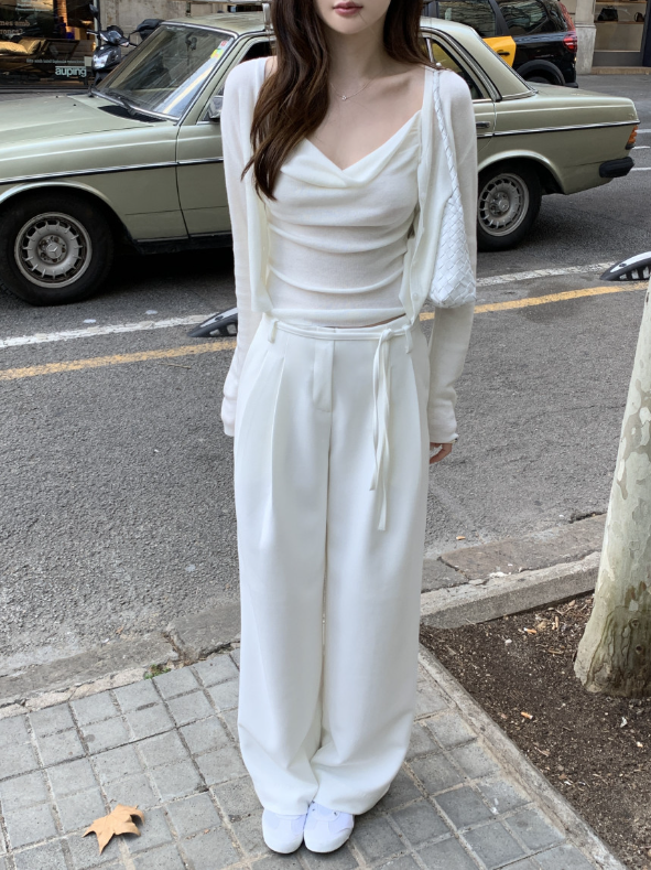 【一部即納】ドレープネックニットキャミセット