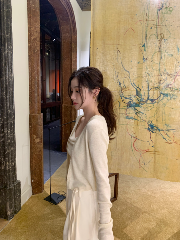 【一部即納】ドレープネックニットキャミセット