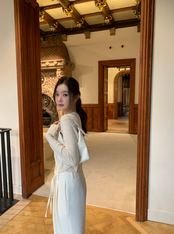 【一部即納】ドレープネックニットキャミセット