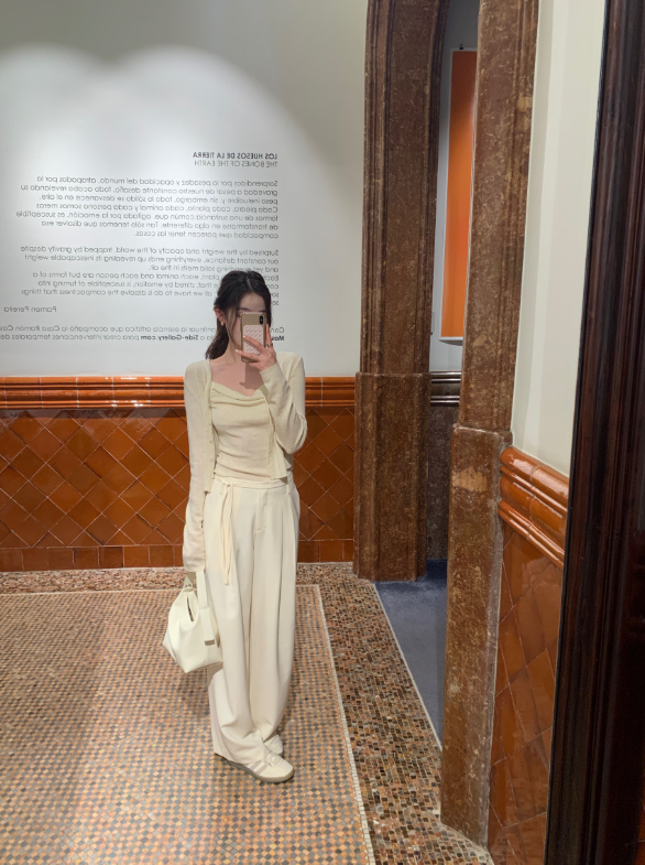 【一部即納】ドレープネックニットキャミセット