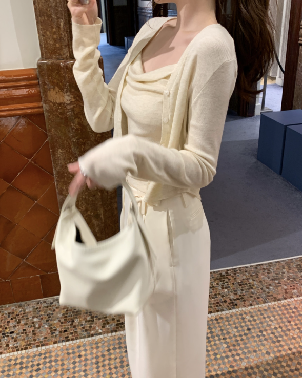 【一部即納】ドレープネックニットキャミセット