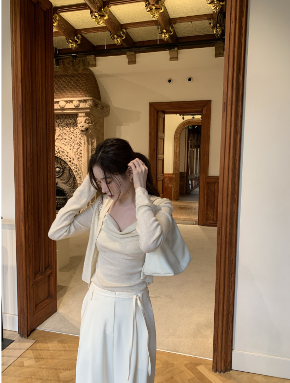 【一部即納】ドレープネックニットキャミセット