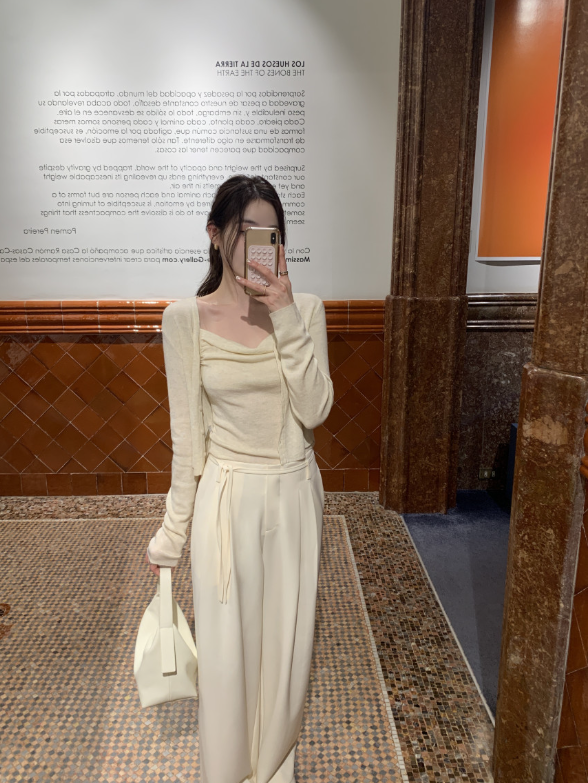 【一部即納】ドレープネックニットキャミセット