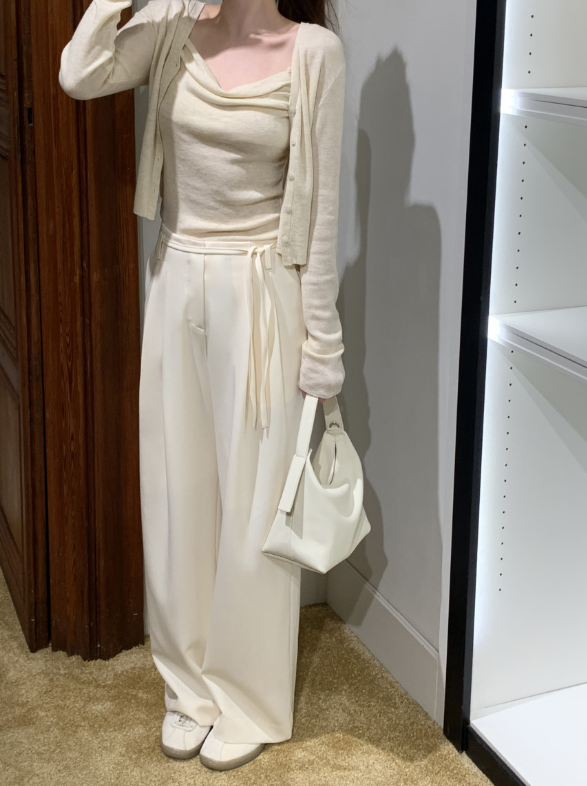 【一部即納】ドレープネックニットキャミセット