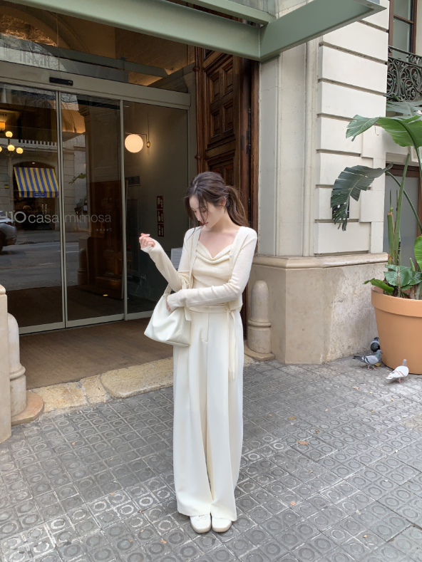 【一部即納】ドレープネックニットキャミセット