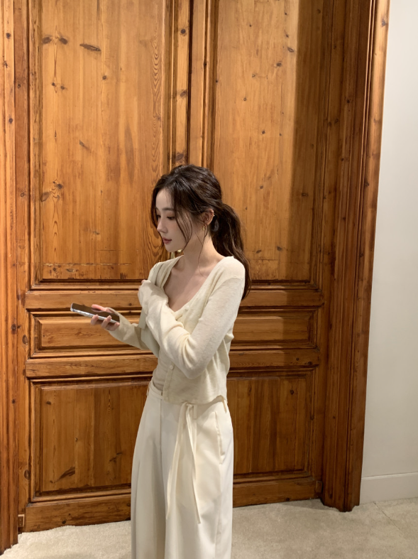 【一部即納】ドレープネックニットキャミセット