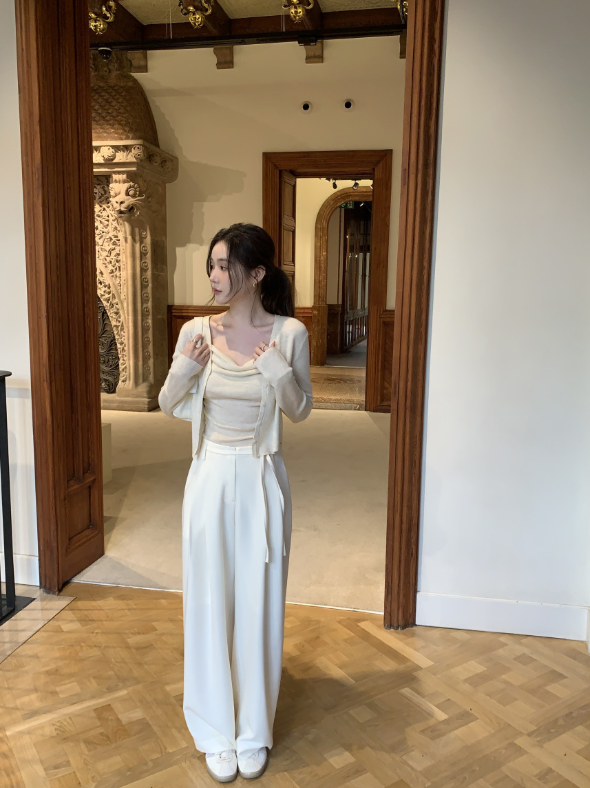 【一部即納】ドレープネックニットキャミセット