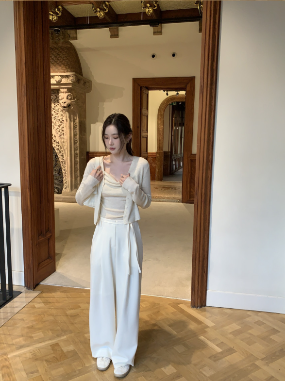 【一部即納】ドレープネックニットキャミセット