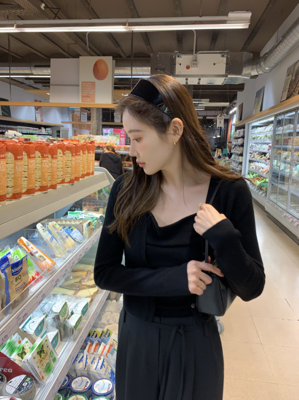 【一部即納】ドレープネックニットキャミセット