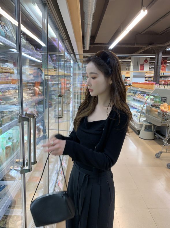 【一部即納】ドレープネックニットキャミセット