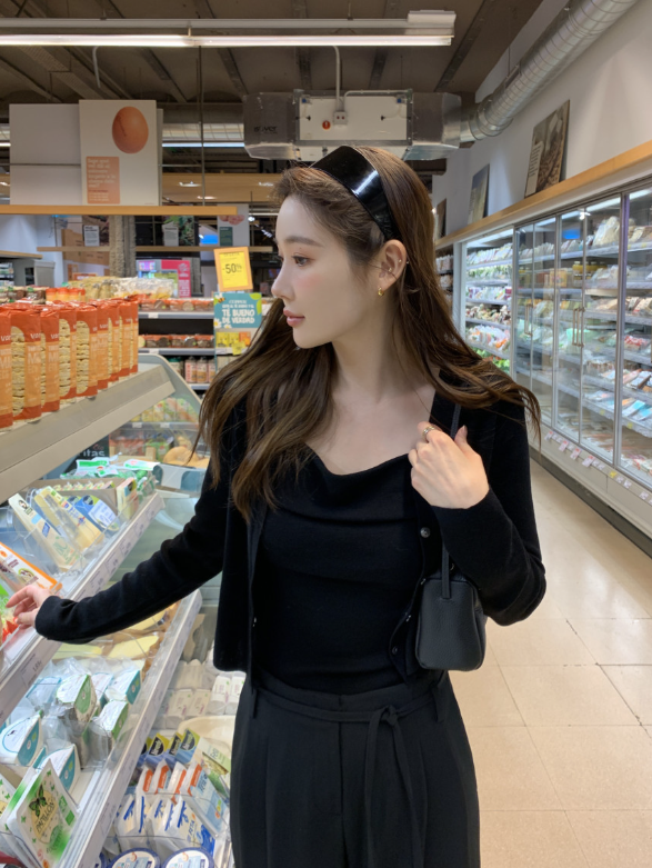 【一部即納】ドレープネックニットキャミセット