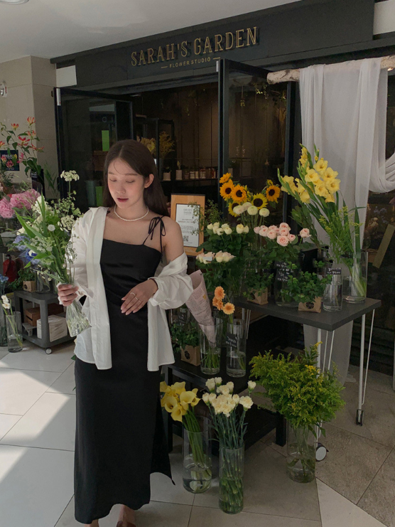 即納【新作 3/13(金)PM12:00~販売START】リボンサテンキャミワンピース