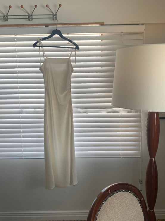 即納【新作 3/13(金)PM12:00~販売START】リボンサテンキャミワンピース