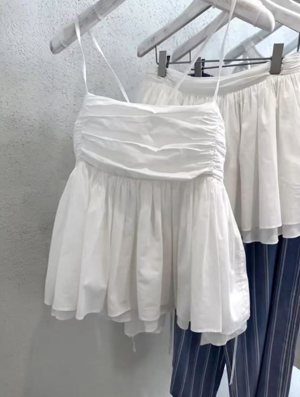 即納【新作 3/13(金)PM12:00~販売START】バックリボンギャザーキャミブラウス