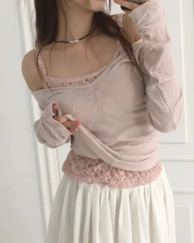 セット対象 | 2BUY10%OFF 【即納】レースキャミトップス