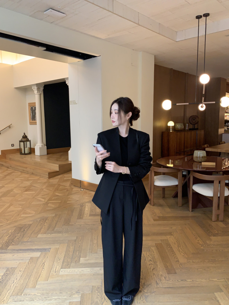 即納【新作 3/27(金)PM12:00~販売START】ミニマルノーカラーテーラードジャケット